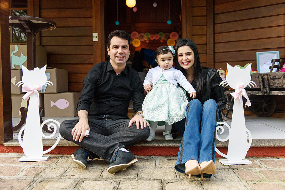 Foto Aniversário infantil com tema gatinhos em Curitiba - Clara 1 ano - Imagem 16